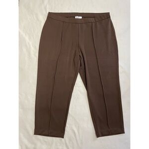 NWT New Magaschoni Brown Knit Jersey Pants Size 3X